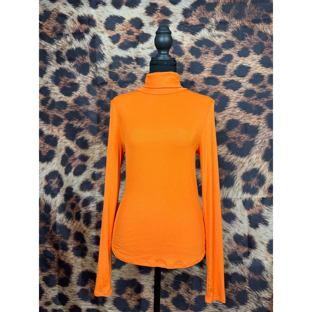 Sunday Best by Aritzia Ribbed Knit Turtleneck Long Sleeve Top